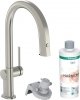 Hansgrohe Aqittura M91 Bateria kuchenna z wyciąganą wylewką z filtrem stal szlachetna szczotkowana 76800800